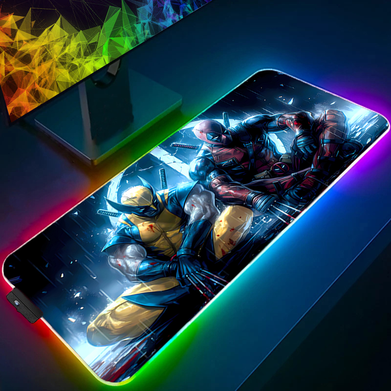 LED マウスパッドゲーミングバックライトロックエッジアニメ - Pc Gaming Lounge のレビューと価格