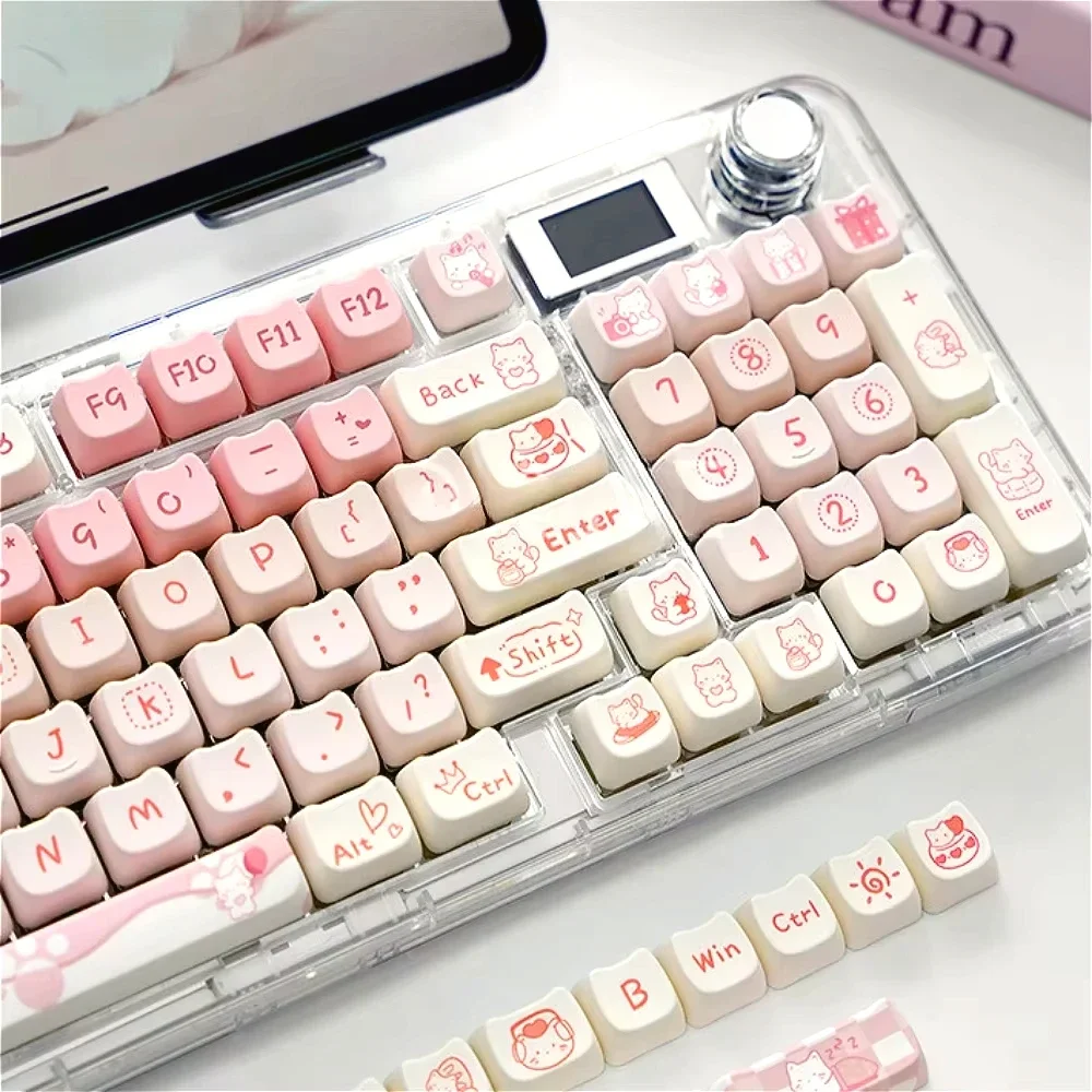 ピンク子猫キーキャップ、猫の頭の形 PBT MAO キーキャ - Pc Gaming Pink のレビューと価格